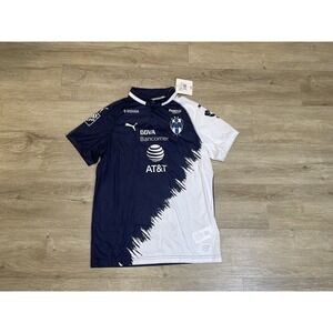 NWT Puma Monterrey 2017/18 Home Soccer Jersey Youth Size Sz XL 13-14 Kids